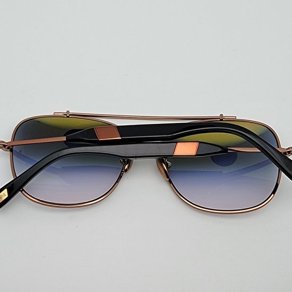 Westward Leaning Malcom No Middle 07 Rose Gold Frame Navy Blue Lens Sunglasses